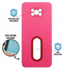 Capa para Xiaomi Poco X3/Poco X3 Pro/Poco X3 NFC - Case Silicone Safe Glass Pink
